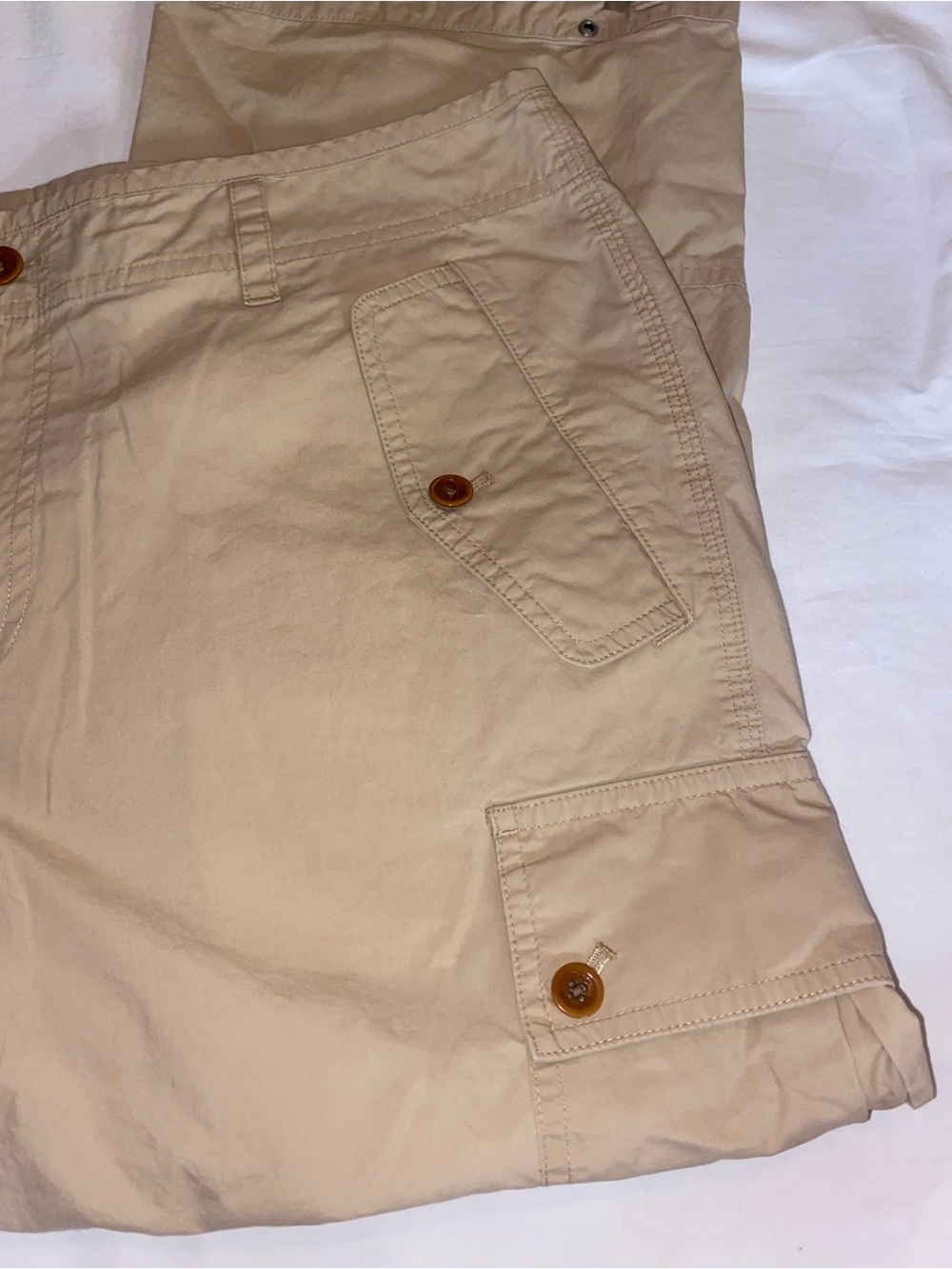 Lauren Ralph Lauren Khaki Beige Cargo Pants - Picture 2 of 12